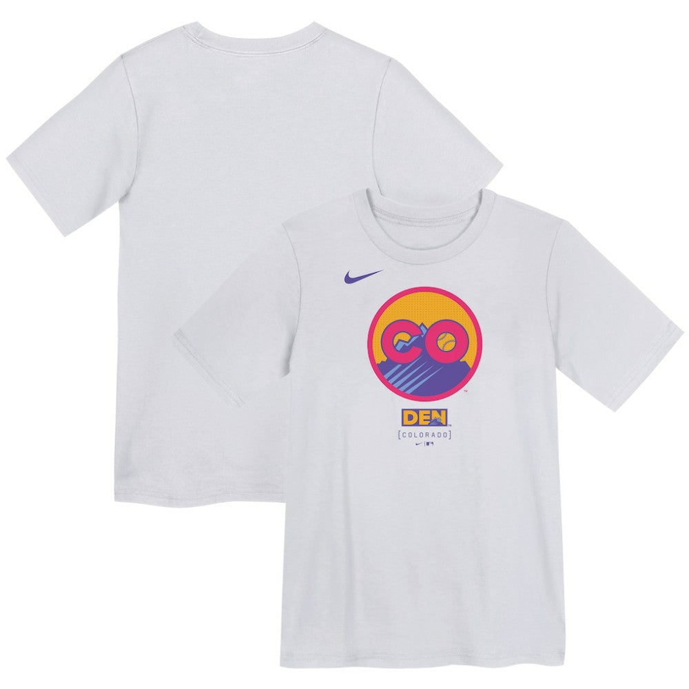Colorado Rockies Nike Preschool 2025 City Connect Logo T-Shirt - White - Nike Online