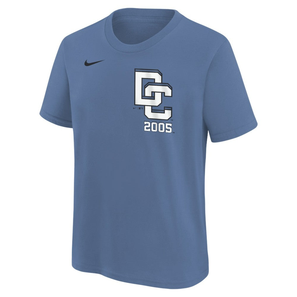 Washington Nationals Nike Youth 2025 City Connect Wordmark T-Shirt - Blue - Nike Online