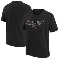 Chicago White Sox Nike Youth 2025 City Connect Wordmark T-Shirt - Black - Nike Lifestyle