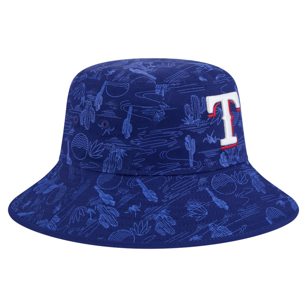 Texas Rangers New Era 2025 Spring Training All Over Print Bucket Hat - Dark Blue - New Era Online