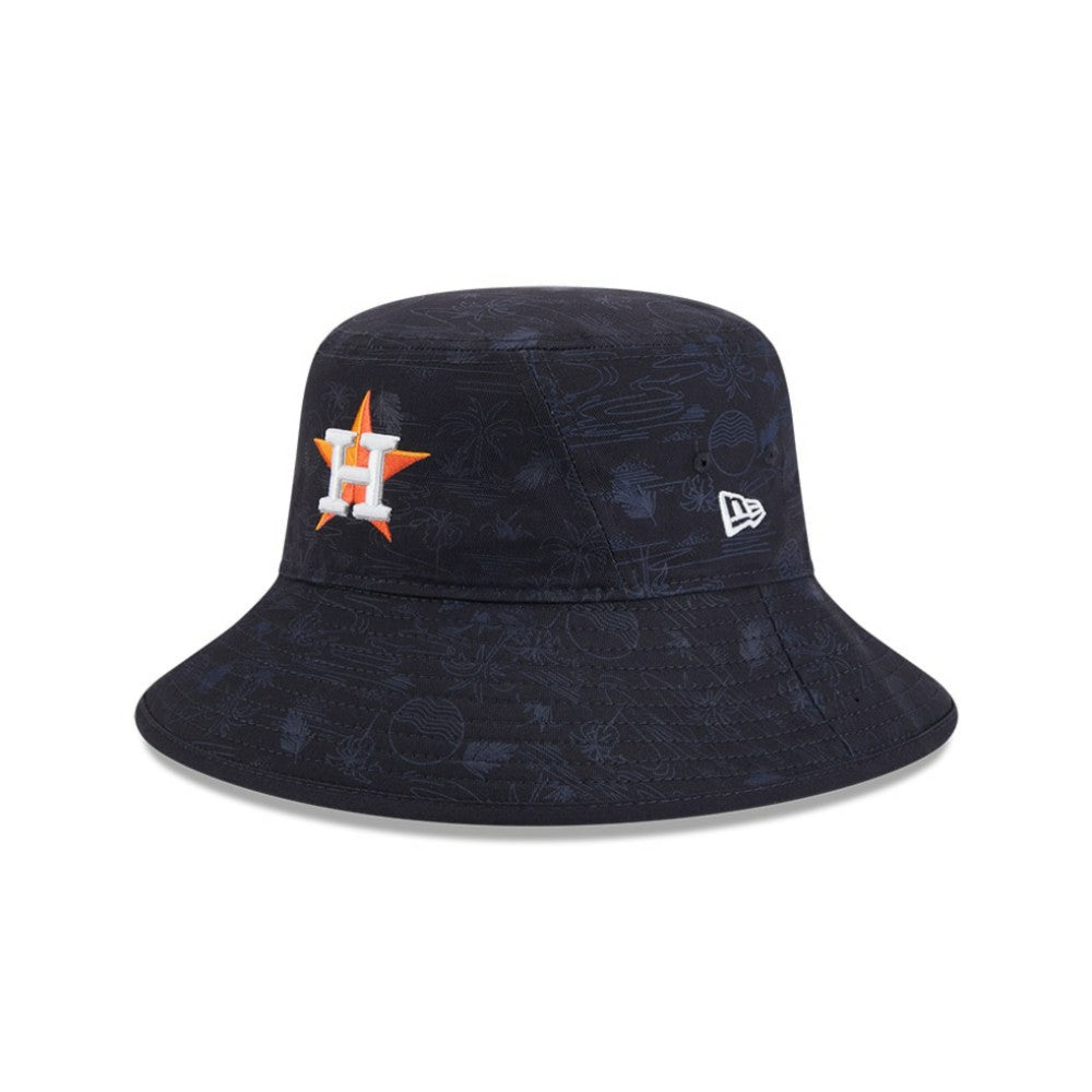 Houston Astros New Era Youth 2025 Spring Training All Over Print Bucket Hat - Navy - New Era Sale