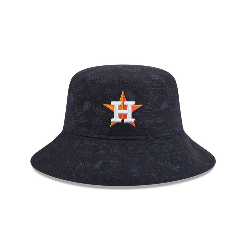 Houston Astros New Era Youth 2025 Spring Training All Over Print Bucket Hat - Navy - New Era Sale