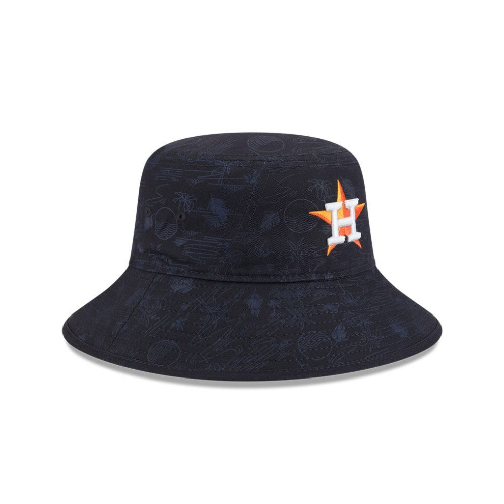 Houston Astros New Era Youth 2025 Spring Training All Over Print Bucket Hat - Navy - New Era Sale
