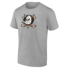 Anaheim Ducks Primary Logo T-Shirt - Heather Gray - NHL 201922062