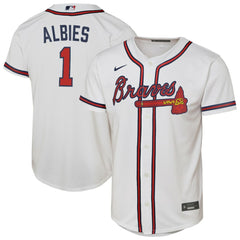 Ozzie Albies Atlanta Braves Nike Youth Home Replica Player Jersey - White - Nike on Sale