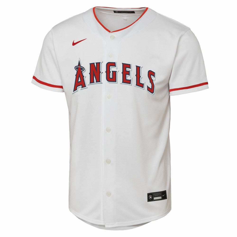 Mike Trout Los Angeles Angels Nike Youth Home Replica Player Jersey - White - Nike Online