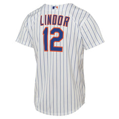 Francisco Lindor New York Mets Nike Youth Home Replica Player Jersey - White - Nike Lifestyle