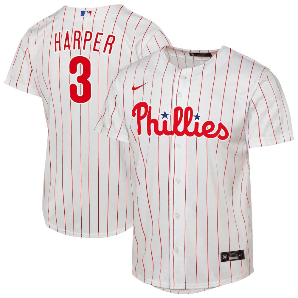 Bryce Harper Philadelphia Phillies Nike Youth Home Replica Player Jersey - White - Nike on Sale