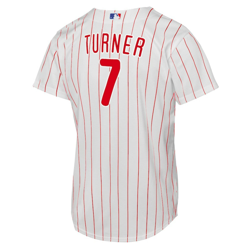 Trea Turner Philadelphia Phillies Nike Youth Home Replica Player Jersey - White - Nike Lifestyle