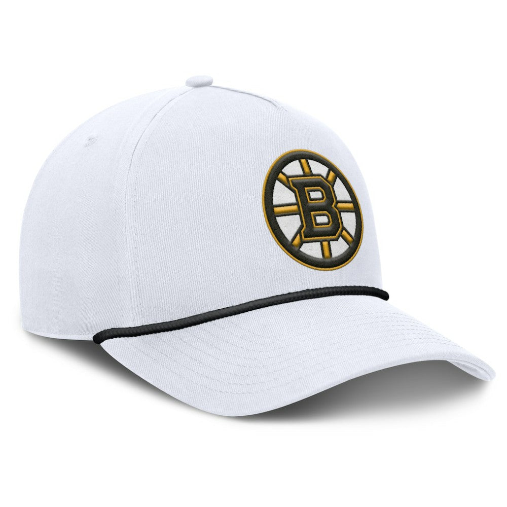 Boston Bruins Fanatics Rope A-Frame Adjustable Hat - White - NHL 201922902