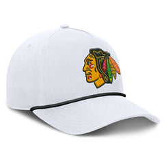 Chicago Blackhawks Fanatics Rope A-Frame Adjustable Hat - White - NHL 201922911
