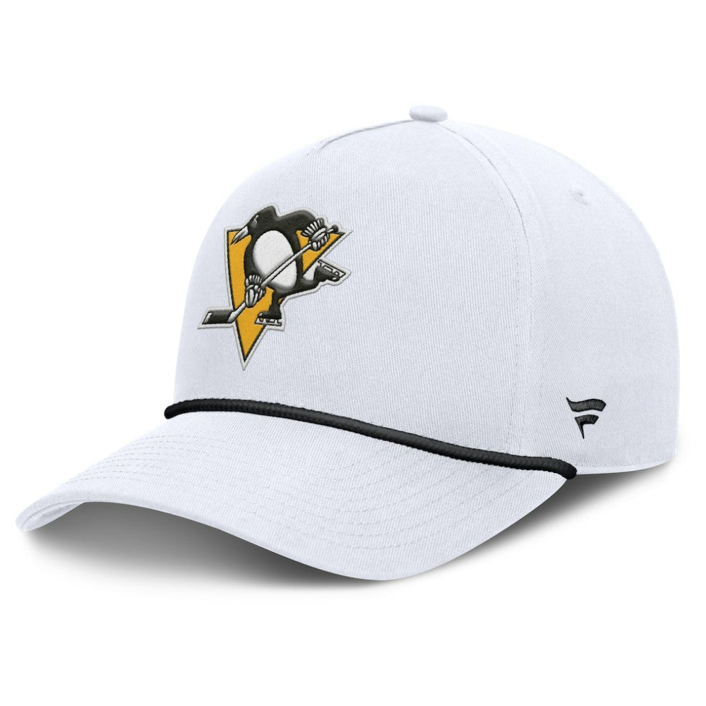Pittsburgh Penguins Fanatics Rope A-Frame Adjustable Hat - White - NHL 201922924