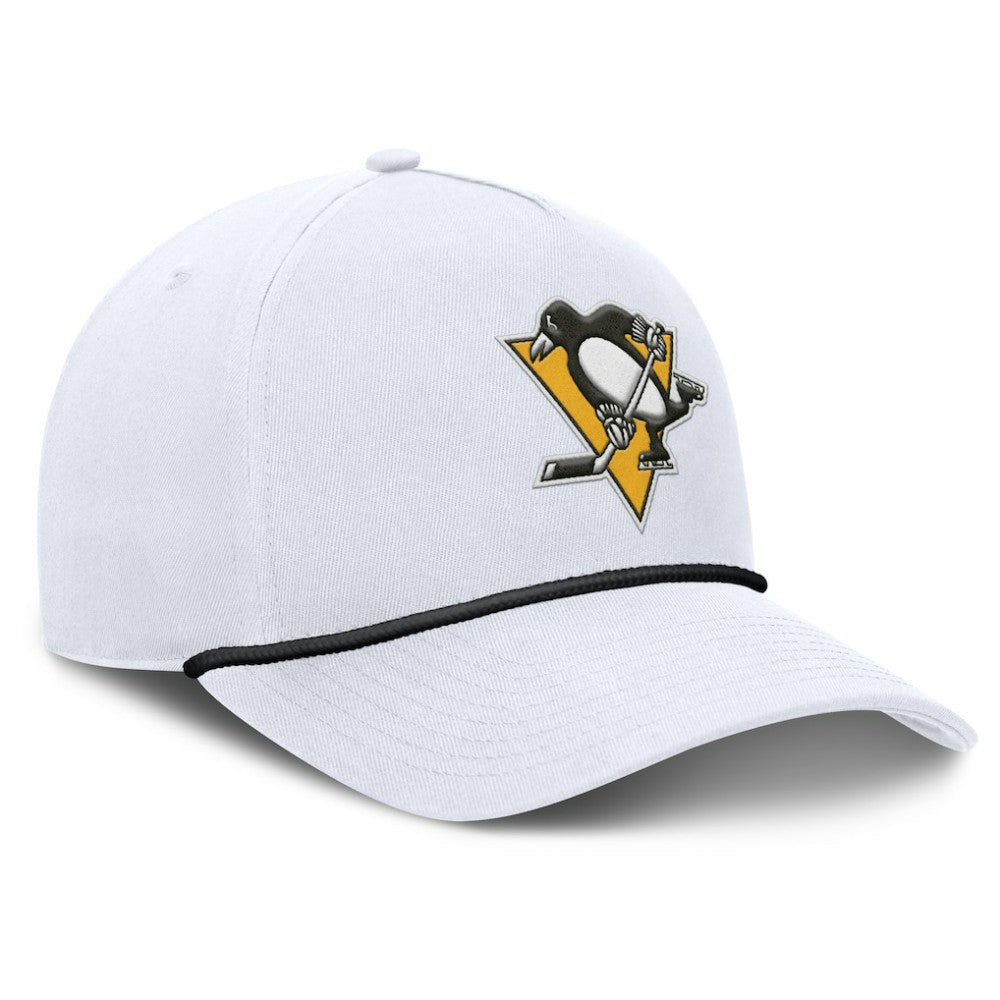 Pittsburgh Penguins Fanatics Rope A-Frame Adjustable Hat - White - NHL 201922924