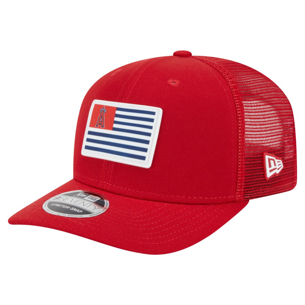 Los Angeles Angels New Era Flag 9SEVENTY Stretch-Snap Hat - Red - New Era Online