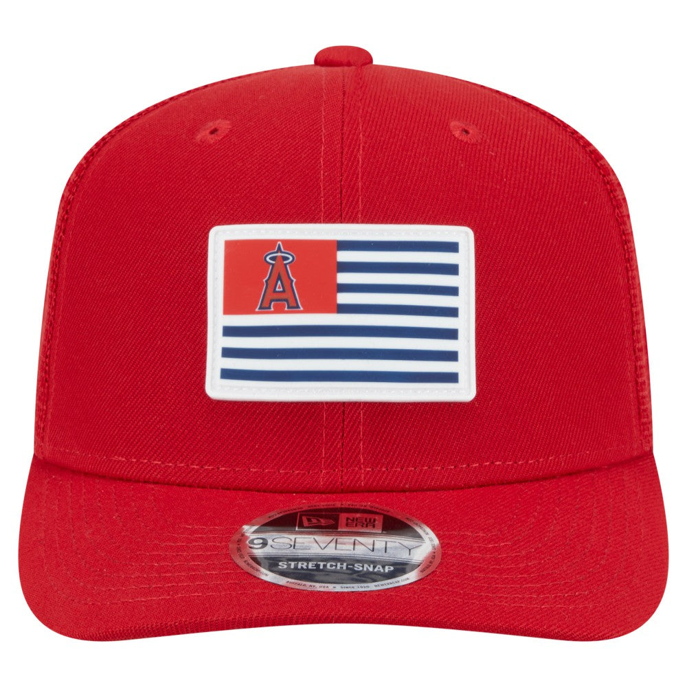 Los Angeles Angels New Era Flag 9SEVENTY Stretch-Snap Hat - Red - New Era Online