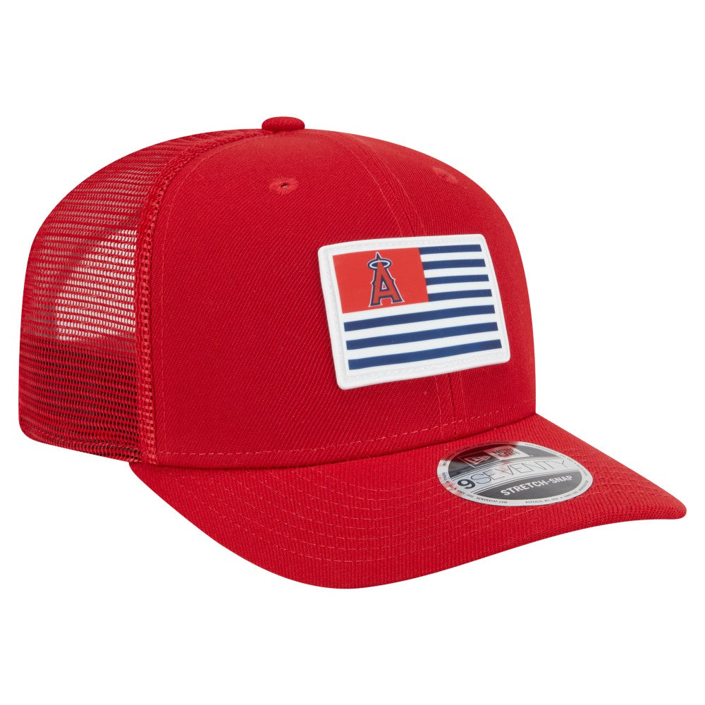 Los Angeles Angels New Era Flag 9SEVENTY Stretch-Snap Hat - Red - New Era Online