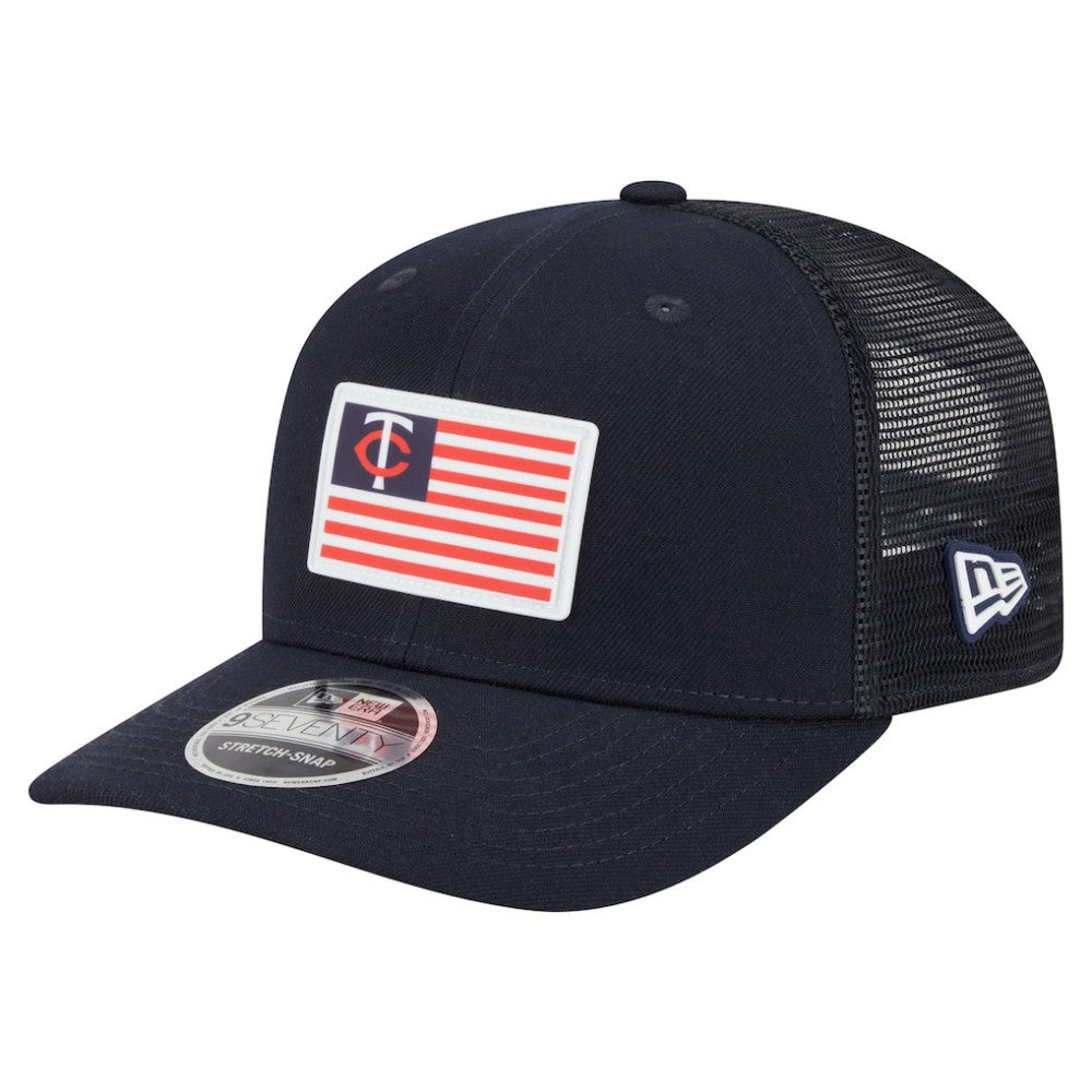 Minnesota Twins New Era Flag 9SEVENTY Stretch-Snap Hat - Navy - New Era Online