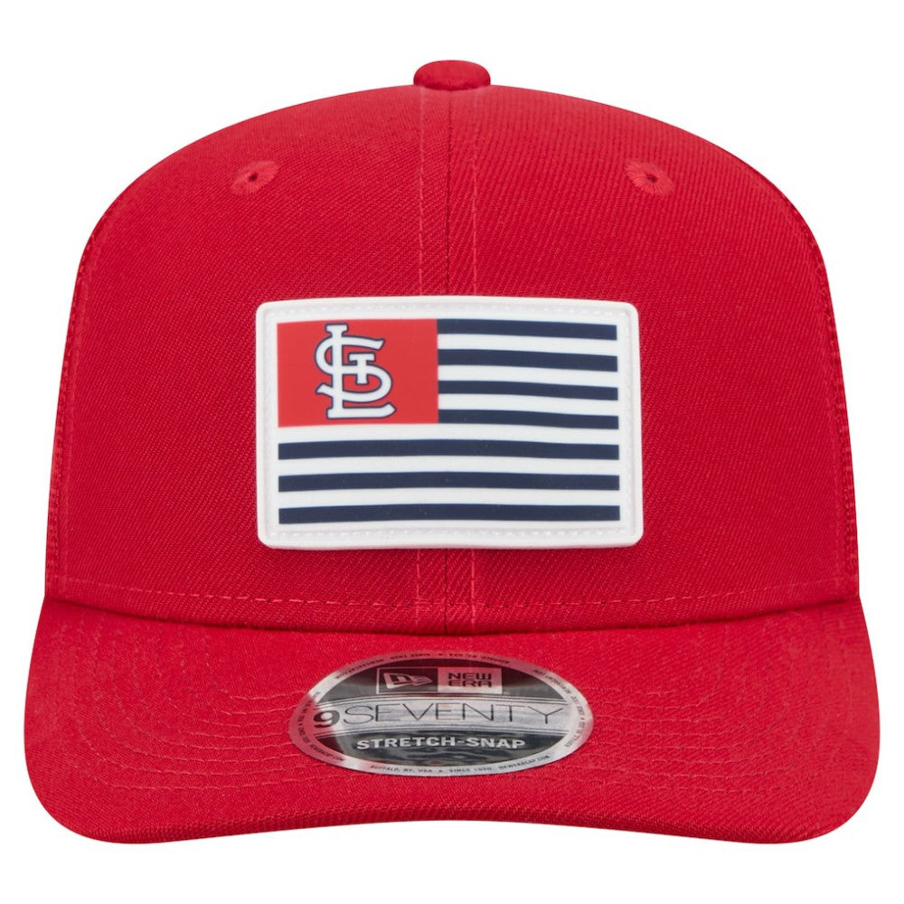 St. Louis Cardinals New Era Flag 9SEVENTY Stretch-Snap Hat - Red - New Era Discount