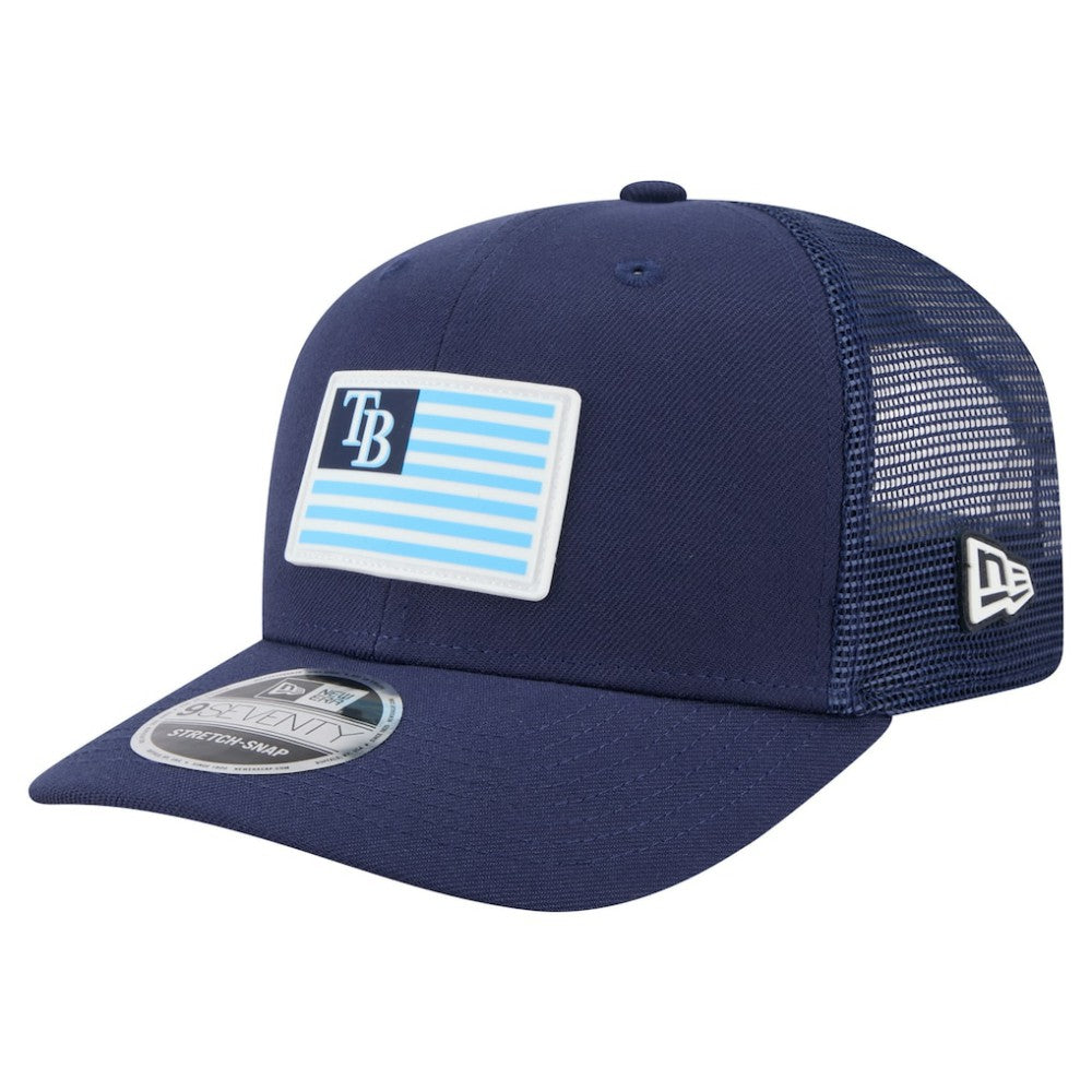 Tampa Bay Rays New Era Flag 9SEVENTY Stretch-Snap Hat - Navy - New Era Sale