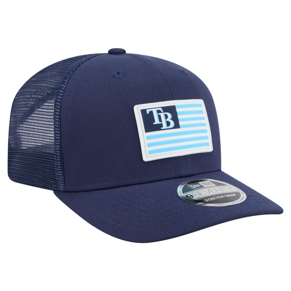 Tampa Bay Rays New Era Flag 9SEVENTY Stretch-Snap Hat - Navy - New Era Sale