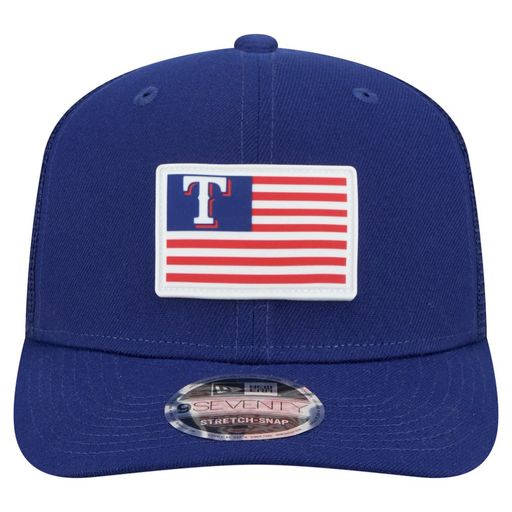 Texas Rangers New Era Flag 9SEVENTY Stretch-Snap Hat - Royal - New Era Online