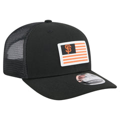 San Francisco Giants New Era Flag 9SEVENTY Stretch-Snap Hat - Black - New Era Lifestyle