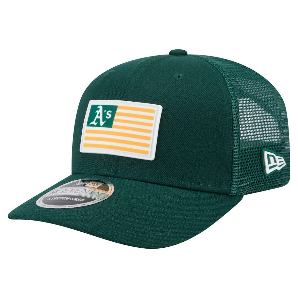 Athletics New Era Flag 9SEVENTY Stretch-Snap Hat - Green - New Era Discount