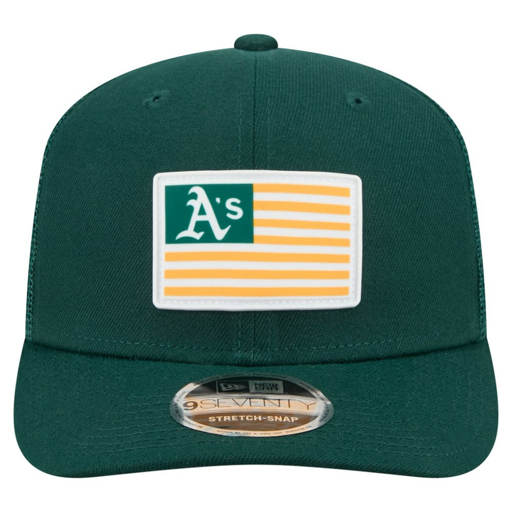 Athletics New Era Flag 9SEVENTY Stretch-Snap Hat - Green - New Era Discount