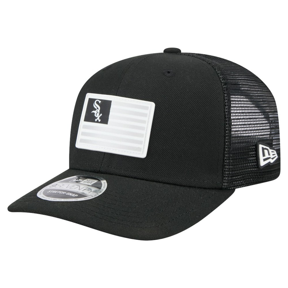 Chicago White Sox New Era Flag 9SEVENTY Stretch-Snap Hat - Black - New Era Discount