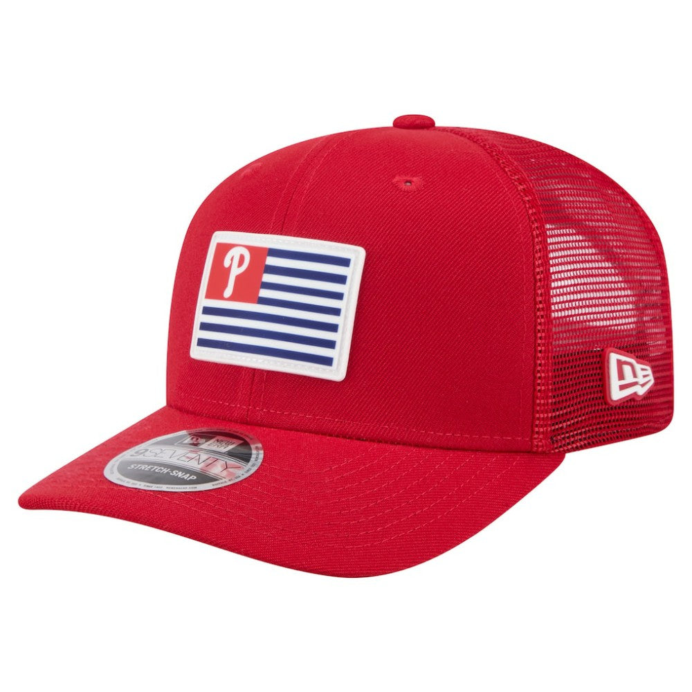 Philadelphia Phillies New Era Flag 9SEVENTY Stretch-Snap Hat - Red - New Era on Sale