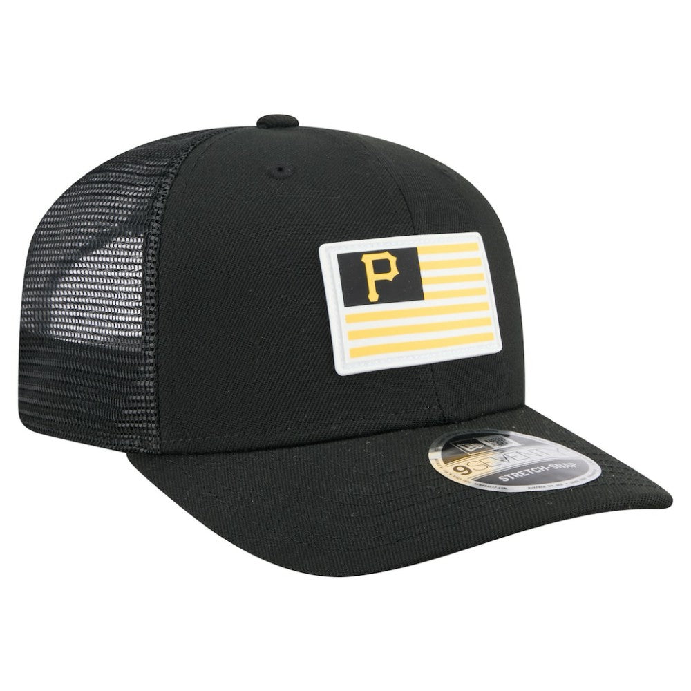 Pittsburgh Pirates New Era Flag 9SEVENTY Stretch-Snap Hat - Black - New Era Lifestyle