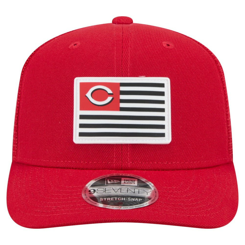 Cincinnati Reds New Era Flag 9SEVENTY Stretch-Snap Hat - Red - New Era Online