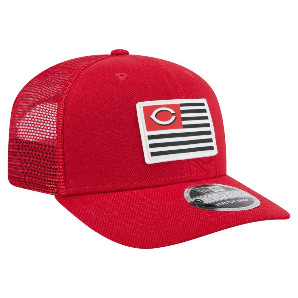 Cincinnati Reds New Era Flag 9SEVENTY Stretch-Snap Hat - Red - New Era Online