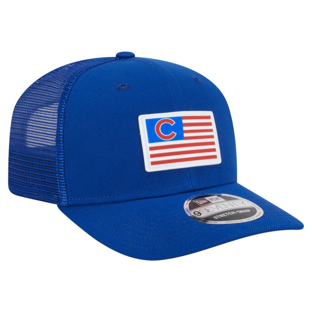 Chicago Cubs New Era Flag 9SEVENTY Stretch-Snap Hat - Royal - New Era Lifestyle