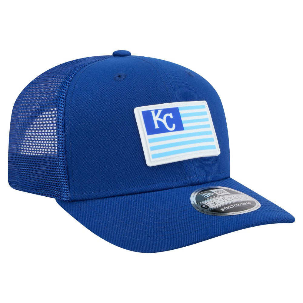 Kansas City Royals New Era Flag 9SEVENTY Stretch-Snap Hat - Royal - New Era Discount