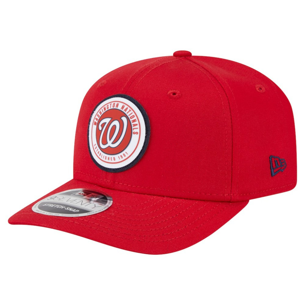 Washington Nationals New Era Circle Patch 9SEVENTY Stretch-Snap Hat - Red - New Era Discount