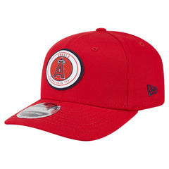 Los Angeles Angels New Era Circle Patch 9SEVENTY Stretch-Snap Hat - Red - New Era Discount