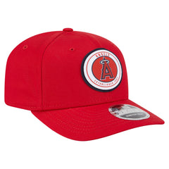 Los Angeles Angels New Era Circle Patch 9SEVENTY Stretch-Snap Hat - Red - New Era Discount