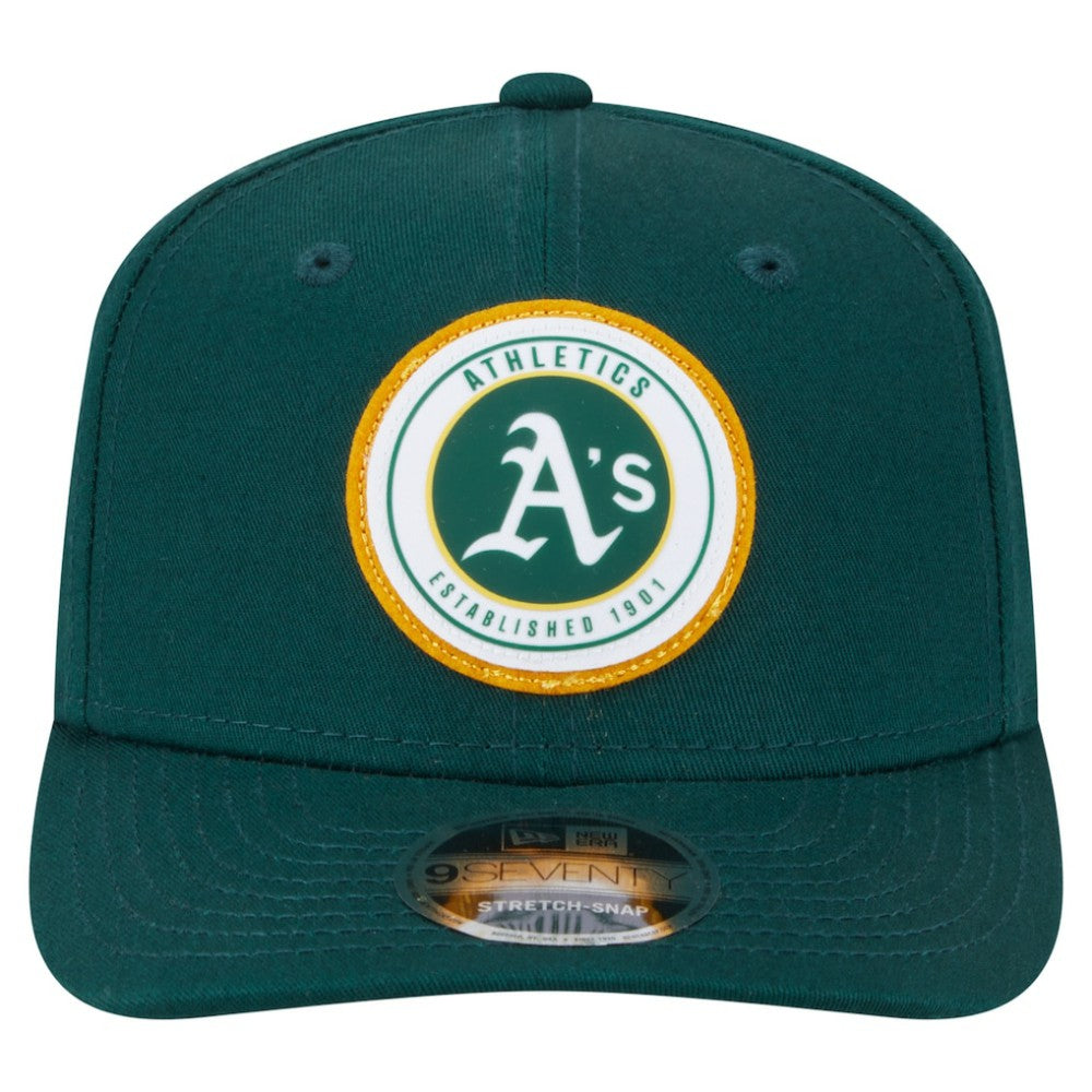 Athletics New Era Circle Patch 9SEVENTY Stretch-Snap Hat - Kelly Green - New Era Lifestyle