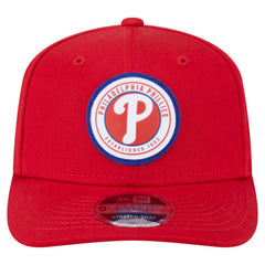 Philadelphia Phillies New Era Circle Patch 9SEVENTY Stretch-Snap Hat - Red - New Era Online