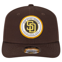 San Diego Padres New Era Circle Patch 9SEVENTY Stretch-Snap Hat - Brown - New Era Lifestyle