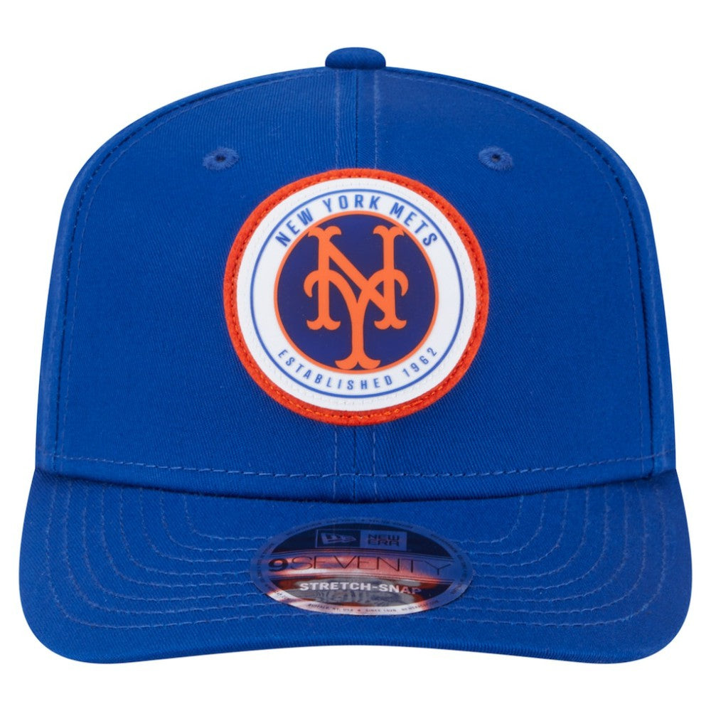 New York Mets New Era Circle Patch 9SEVENTY Stretch-Snap Hat - Royal - New Era Lifestyle