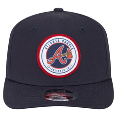 Atlanta Braves New Era Circle Patch 9SEVENTY Stretch-Snap Hat - Navy - New Era Lifestyle