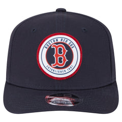 Boston Red Sox New Era Circle Patch 9SEVENTY Stretch-Snap Hat - Navy - New Era Discount