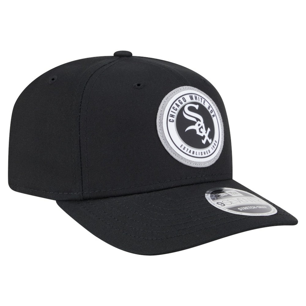 Chicago White Sox New Era Circle Patch 9SEVENTY Stretch-Snap Hat - Black - New Era Lifestyle