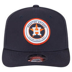 Houston Astros New Era Circle Patch 9SEVENTY Stretch-Snap Hat - Navy - New Era Discount