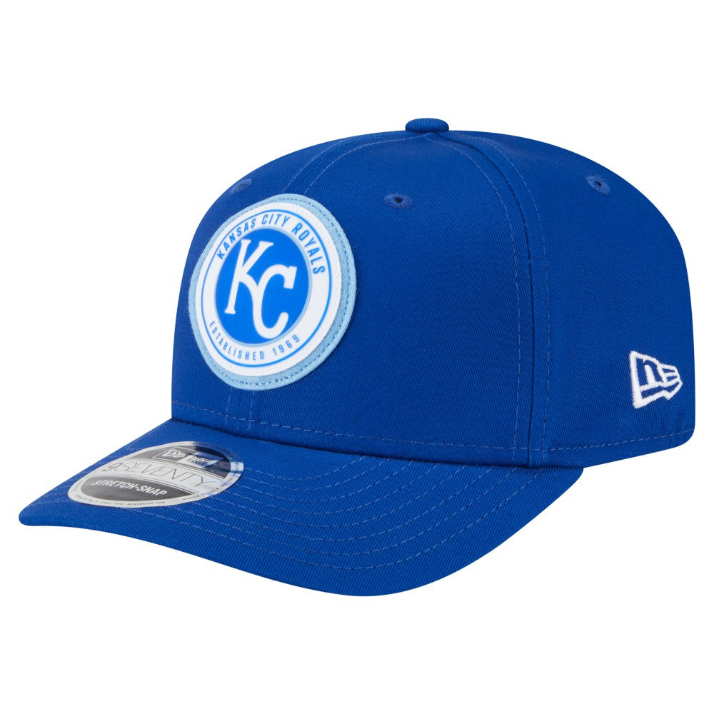 Kansas City Royals New Era Circle Patch 9SEVENTY Stretch-Snap Hat - Royal - New Era Discount