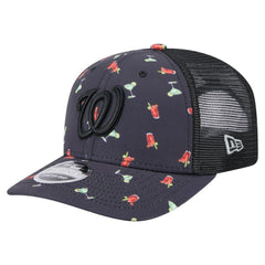 Washington Nationals New Era Adventure Drinks Pattern 9SEVENTY Stretch-Snap Hat - Black - New Era on Sale