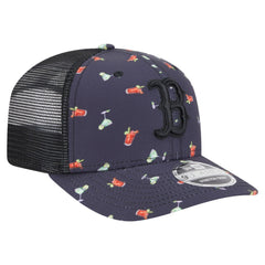 Boston Red Sox New Era Adventure Drinks Pattern 9SEVENTY Stretch-Snap Hat - Black - New Era on Sale