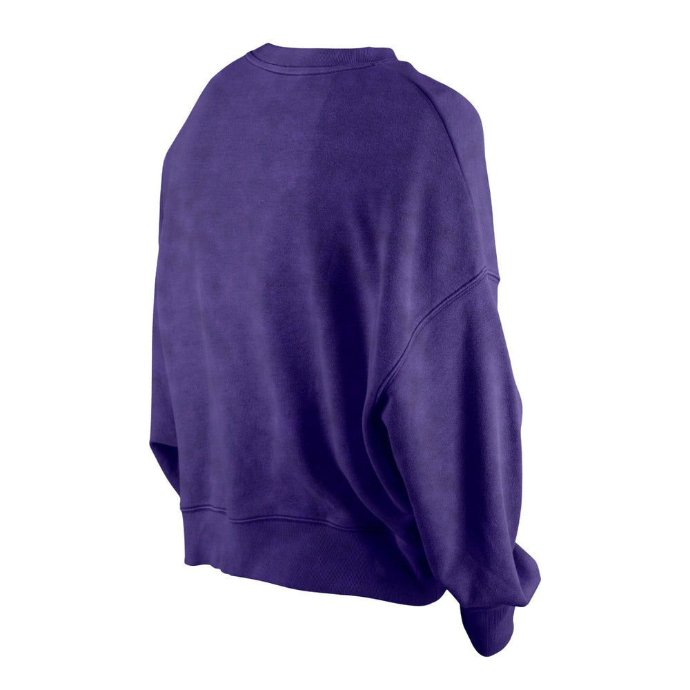 Phoenix Suns Women's Throwback Vintage Enzyme Wash Oversized Boxy Pullover Sweatshirt Purple | New Era
